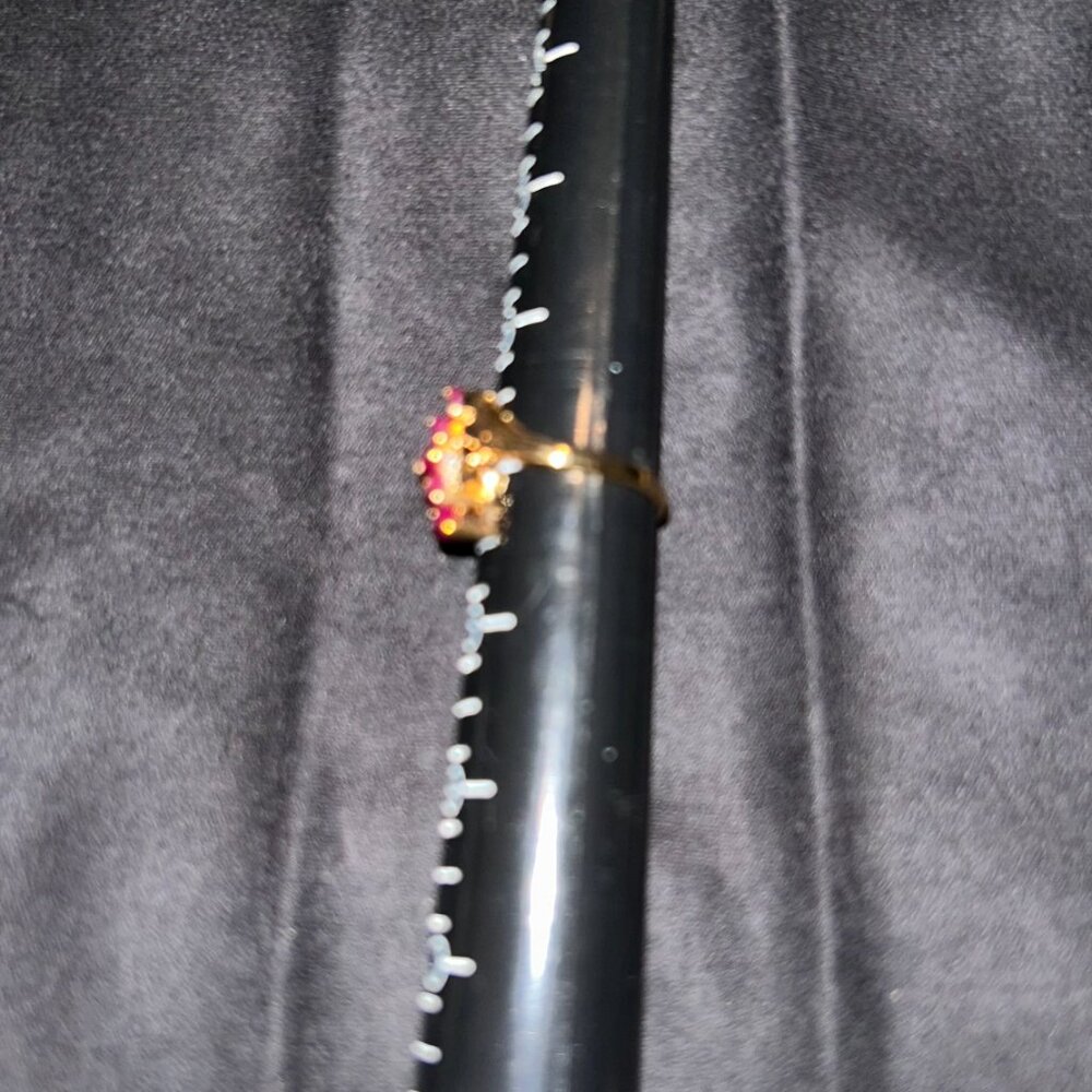 This Created Lab Diamond Ring Beautiful Clear, Pi… - image 6